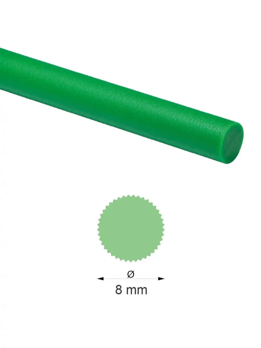 Термосвариваемый ремень круглого сечения диаметром 8 мм